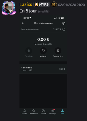 Lazixs 524,97€ en 5 jours